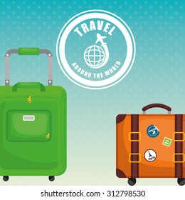 travel baggage digital design, vector illustration 10 eps graphic