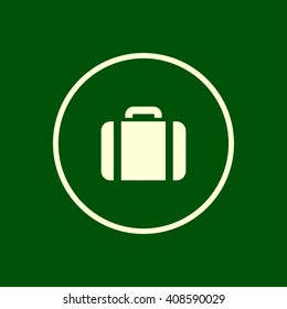 travel baggage flat icon with long shadow. vector illustration
