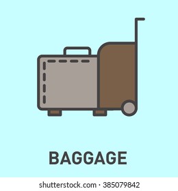 Travel baggage icon. 