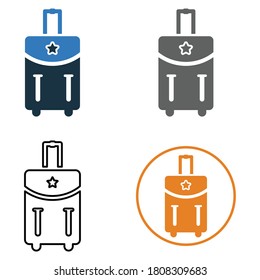 travel Baggage or luggage. Editable bag icon vector isolated on a white background 