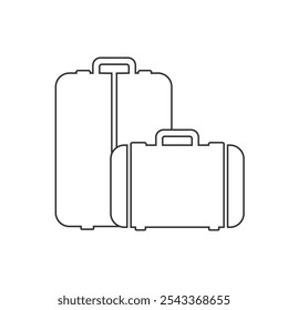 Travel, baggage, tourism, luggage, airport vector line icon
