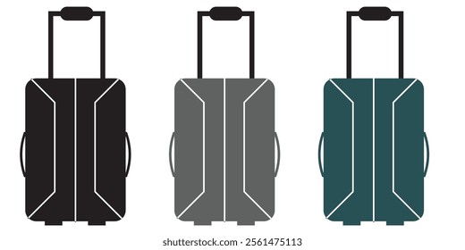Travel, baggage, tourism, luggage, airport vector line icon set . 333