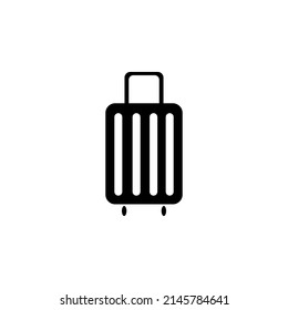 Travel baggage vector icon. Suitcase icon
