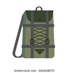 Travel bags, backpacks, cases, travel bag,  flat isometric icons illustration. Set of illustrations for traveling, hiking, flying, resting, resting, vacation. Vector
