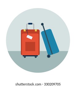 
Travel Bags Colored Vector Icon
