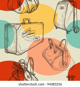 Travel bags seamless pattern