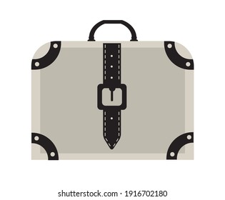 Travel bags suitcase for travel and business trips icon travel luggage journey briefcase adventure on a white background