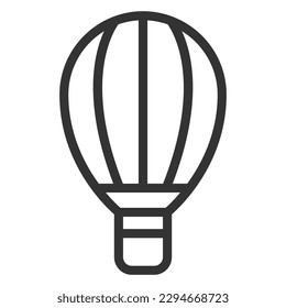 Travel balloon  - icon, illustration on white background, outline style