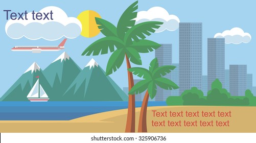 travel Banner Flat