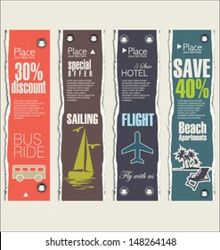 Travel banner set 