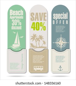 Travel banner set