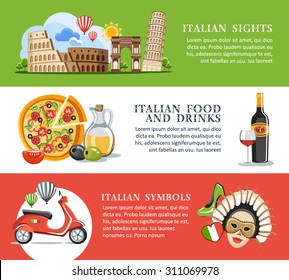 Travel Banners Background Italy Illustration