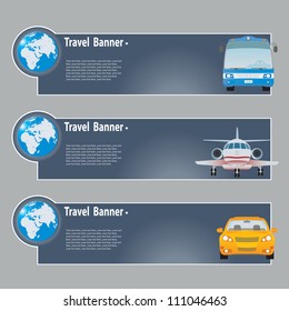 Travel banners. Vector set