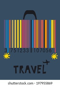 Travel barcode illustration