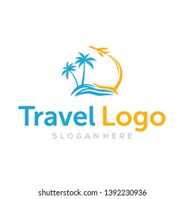  travel, beach logo vector inspiration