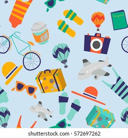travel and beach pattern