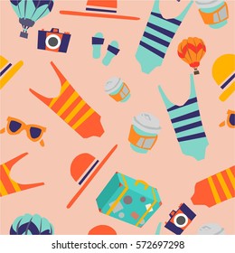 travel and beach pattern