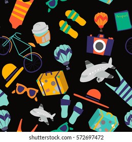 travel and beach pattern
