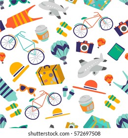travel and beach pattern