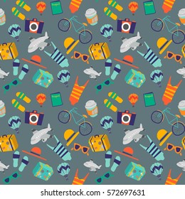 travel and beach pattern