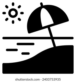 Travel beach vector object illustration