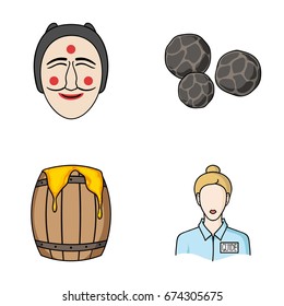 travel, beekeeping and other web icon in cartoon style.cooking, profession icons in set collection.