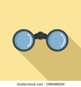 Travel binoculars icon. Flat illustration of Travel binoculars vector icon for web design