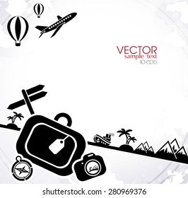 travel black and white background
