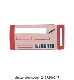 travel boarding pass cartoon. flight airport, ticket check-in, destination departure travel boarding pass sign. isolated symbol vector illustration