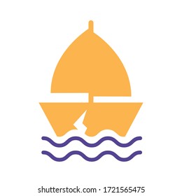 travel in boat insurance silhouette style icon vector illustration design