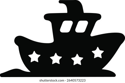 Travel Boat Silhouette Illustration Art