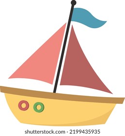 Viaje Vector de embarcación o ilustración dibujo de vehículo de yate de agua barca viajes dibujos gráficos de transporte. Aislamiento de barcos o barcos en fondo blanco.
