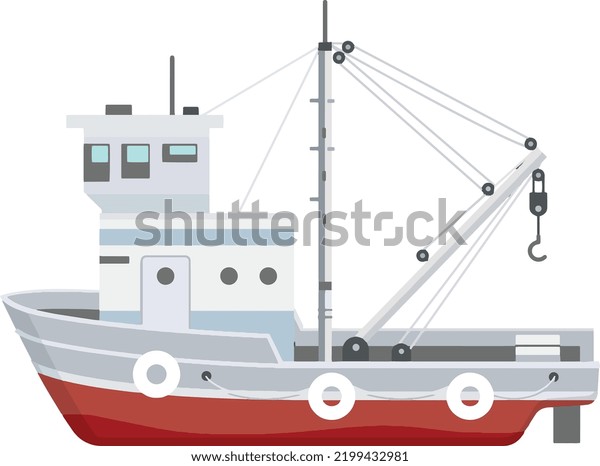 Travel Boat Vector Illustration Drawing Yacht Stock Vector (Royalty ...