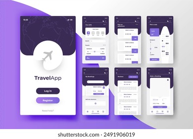 Travel booking app concept vector design in eps 10