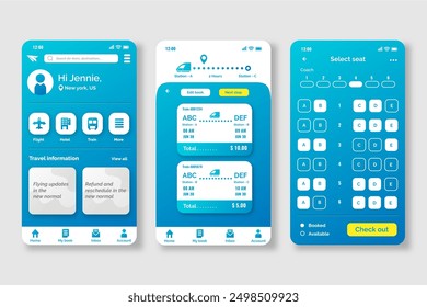 Travel booking app concept vector design in eps 10
