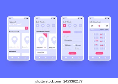 Travel booking app vector design in eps 10
