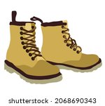 Travel boots. Vector isolated illustration.