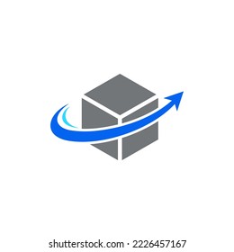 Travel Box minimalist logo design vector