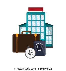 travel briefcase icon