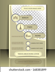 travel brochure vector cover  template