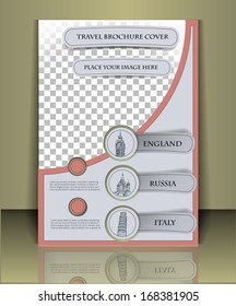travel brochure vector cover  template