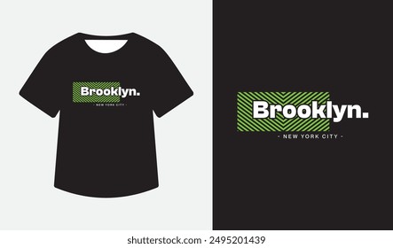 Travel Brooklyn . New York  Typography T shirt Vector EPS