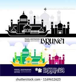 Travel To Brunei vector.