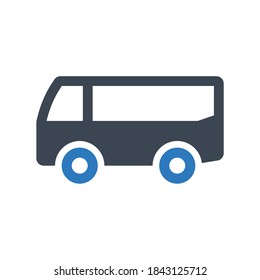 Icono del bus de viajes. Diseño vectorial simple