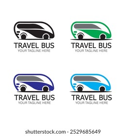 travel bus logo icon vector design illustration template