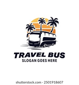 Travel Bus Logo Template Design Illustration