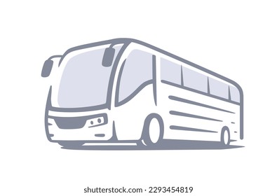 Travel bus logo template on white