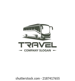 Travel Bus Logo Template with white Background. Suitable for your design need, logo, illustration, animation, etc. 