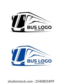 travel bus logo template with white background