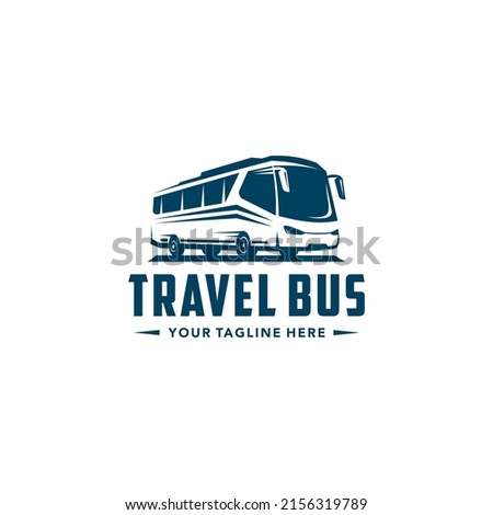 Travel Bus Logo Template with white Background. Suitable for your design need, logo, illustration, animation, etc. 